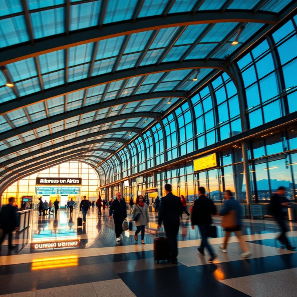 International airport terminal