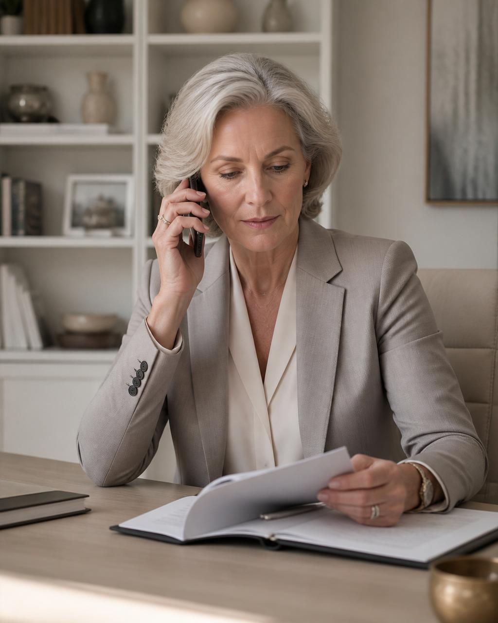 Senior Summit advisor speaking with a client by phone